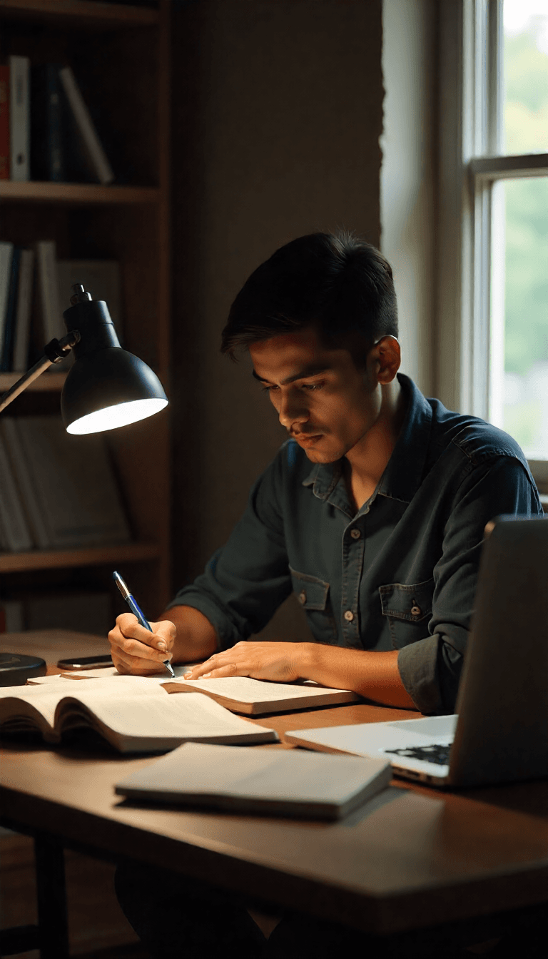 Student practicing pranayama